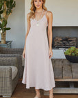 MILIO MILANO - FULL LENGTH LINEN SLIP DRESS(23.2237/224008-BLS): XS