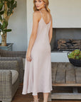 MILIO MILANO - FULL LENGTH LINEN SLIP DRESS(23.2237/224008-BLS): L