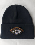 open eye knit hat
