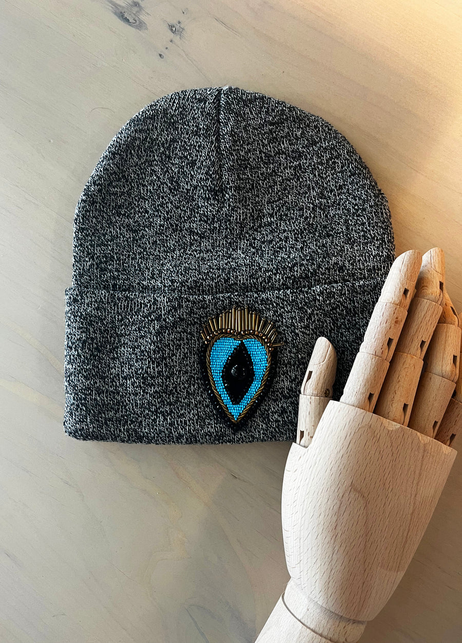 sacred heart knit hat