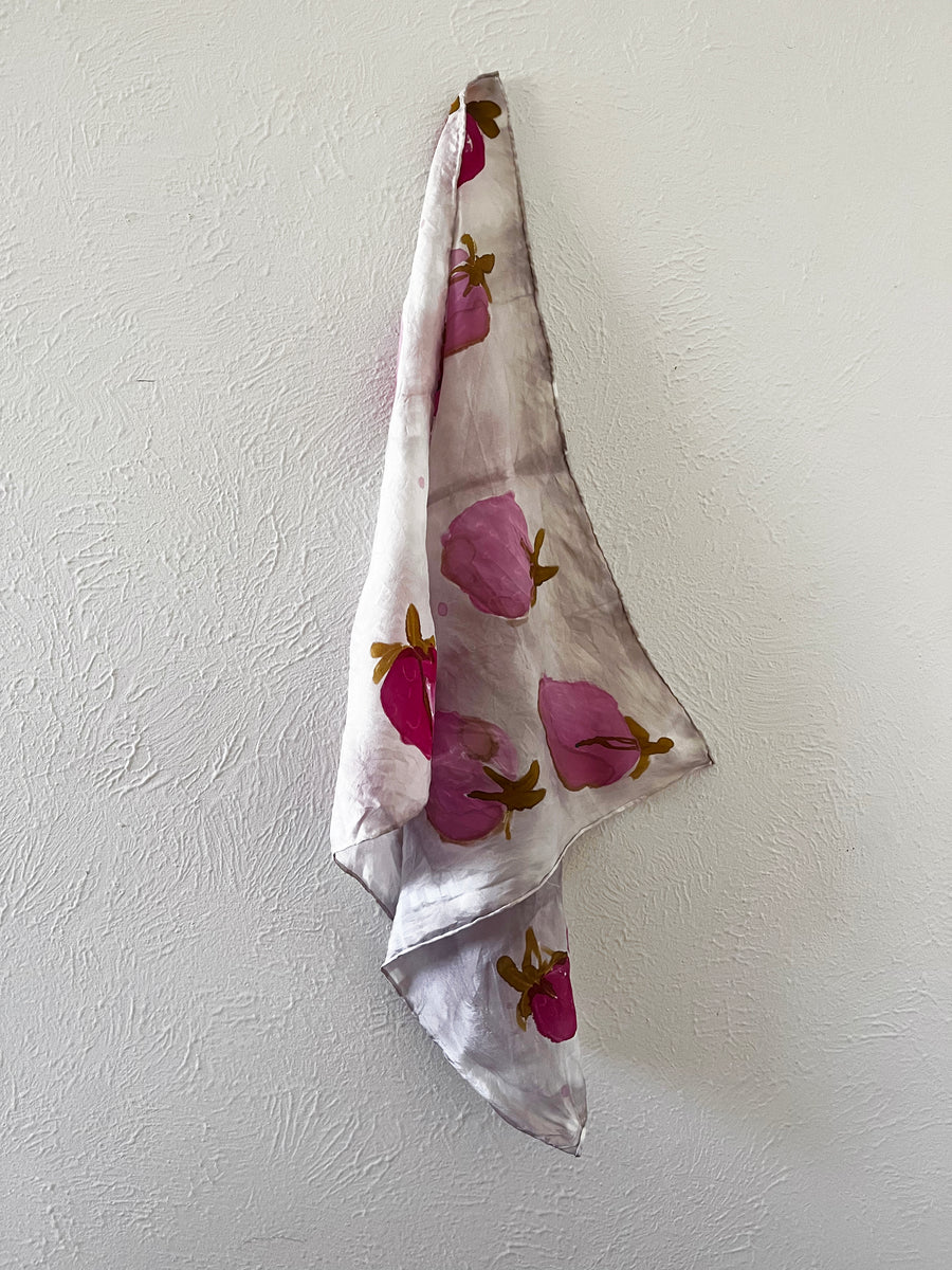 Folk Berries Silk Scarf