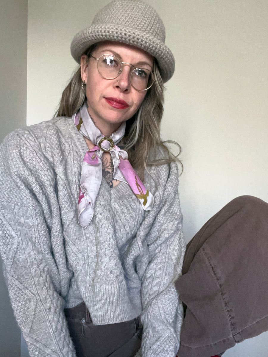 Folk Berries Silk Scarf