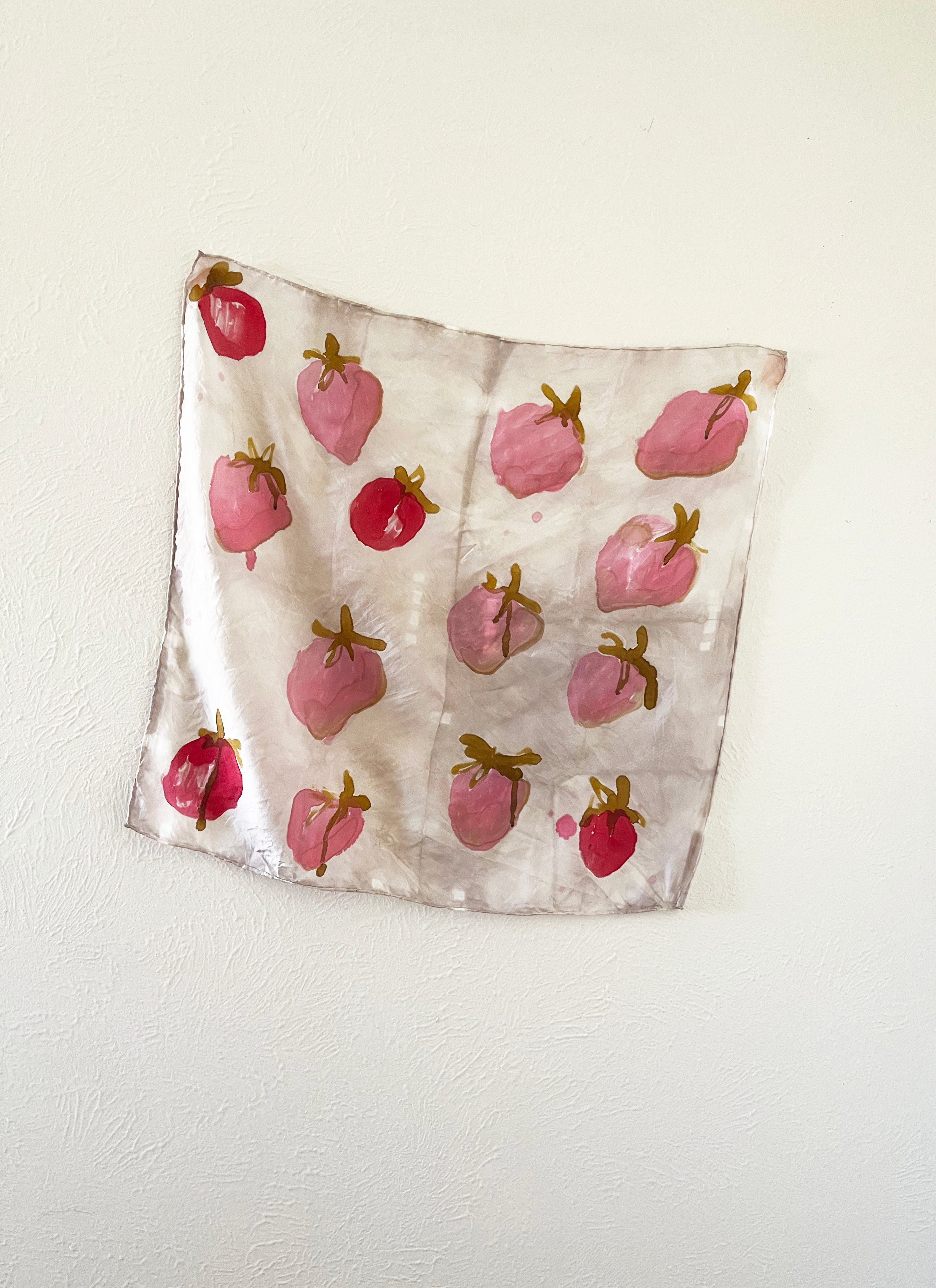 Folk Berries Silk Scarf