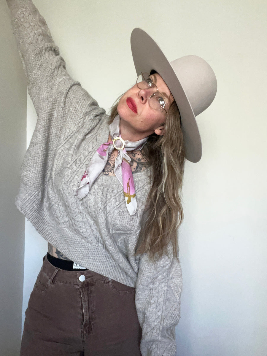 Folk Berries Silk Scarf